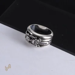 Alternative view of CH Silver Dagger Ring - CH0084