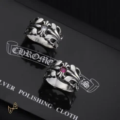 Alternative view of CH Ruby Floral Ring - CH0087