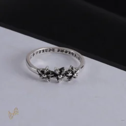 Alternative view of CH Triple Flower Ring - CH0094