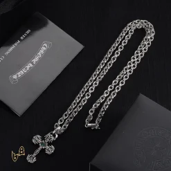 Alternative view of CH Cross Pendant Necklace - CH0037