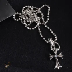 Alternative view of CH Cross Pendant Necklace - CH0044