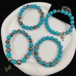 Alternative view of CH Blue Tiger Eye Stone Bracelet - CH0056
