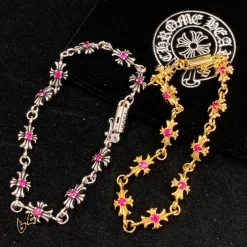 Alternative view of CH Cross Pink Charm Bracelet - CH0059