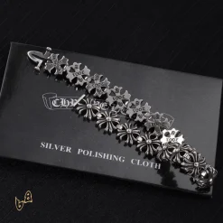 Alternative view of CH Cross Flower Bracelet - CH0068