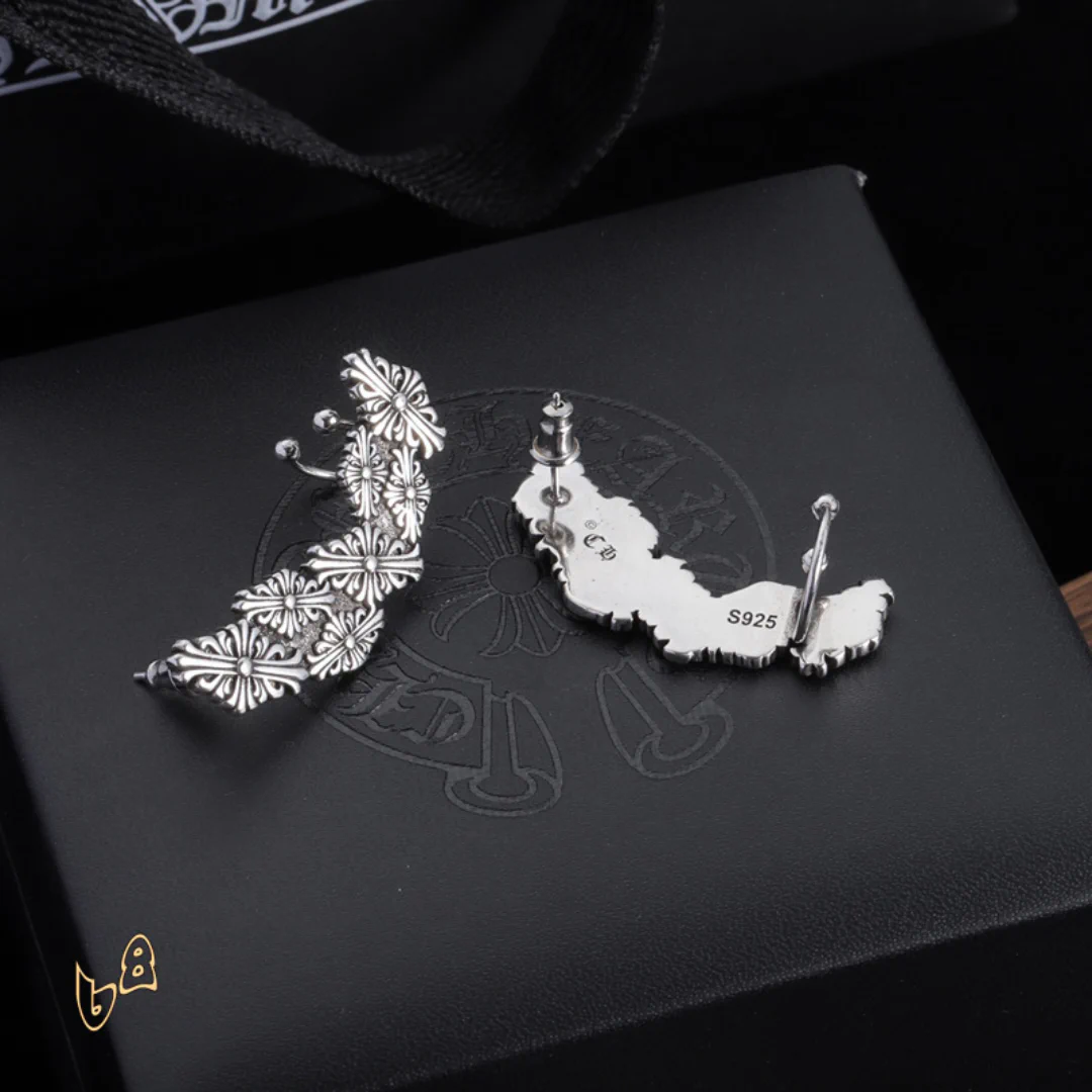 CH Fleur de Lis Stud Earrings - CH0147 - Image 4