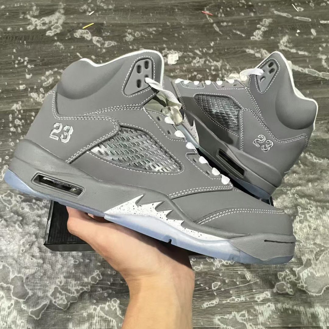 AJ 5 Wolf Grey Shoes Sneakers - nk0004290 - Image 3