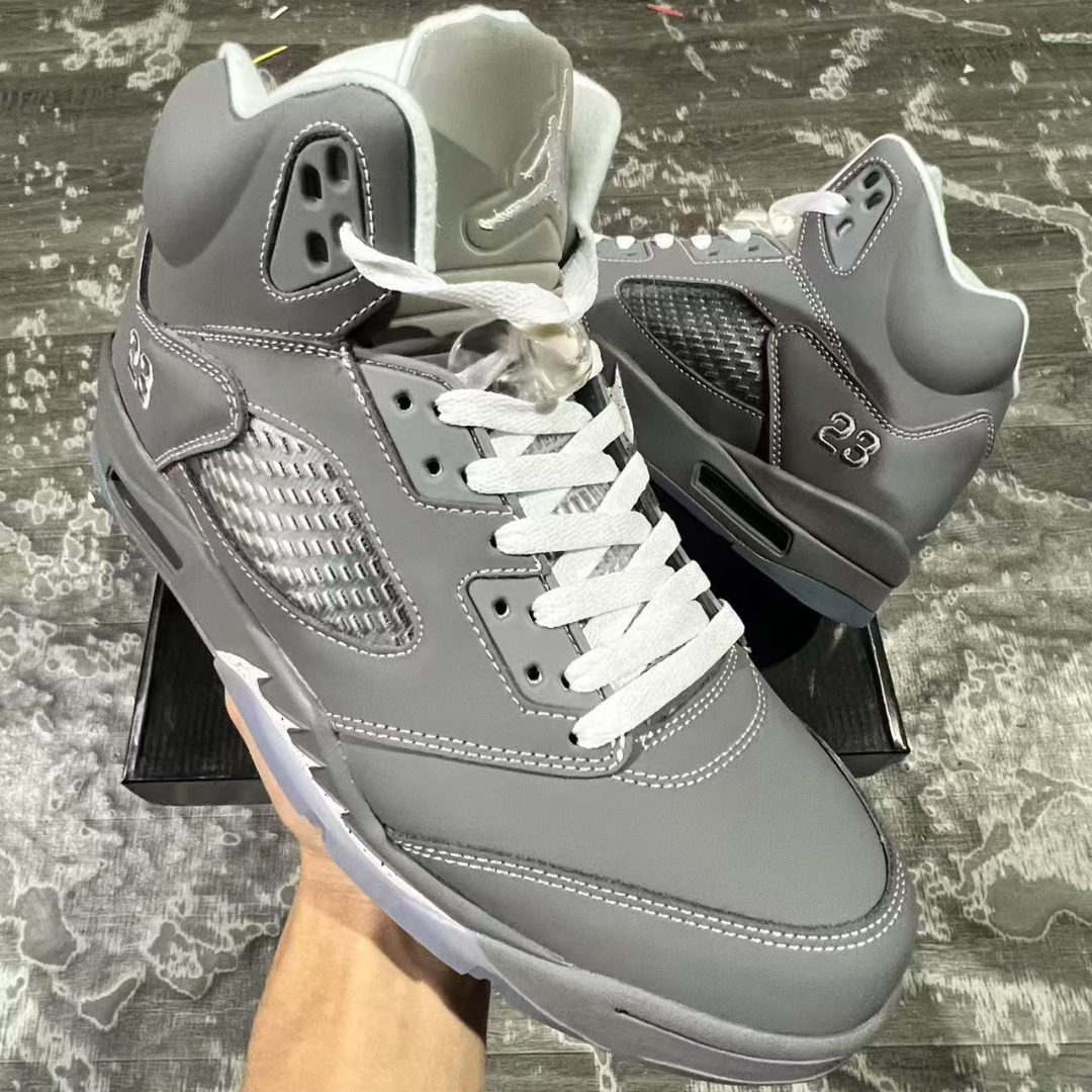 AJ 5 Wolf Grey Shoes Sneakers - nk0004290 - Image 4