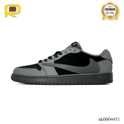 Alternative view of Travis Scott x AJ 1 Low Black Grey Shoes Sneaker - nk0004451