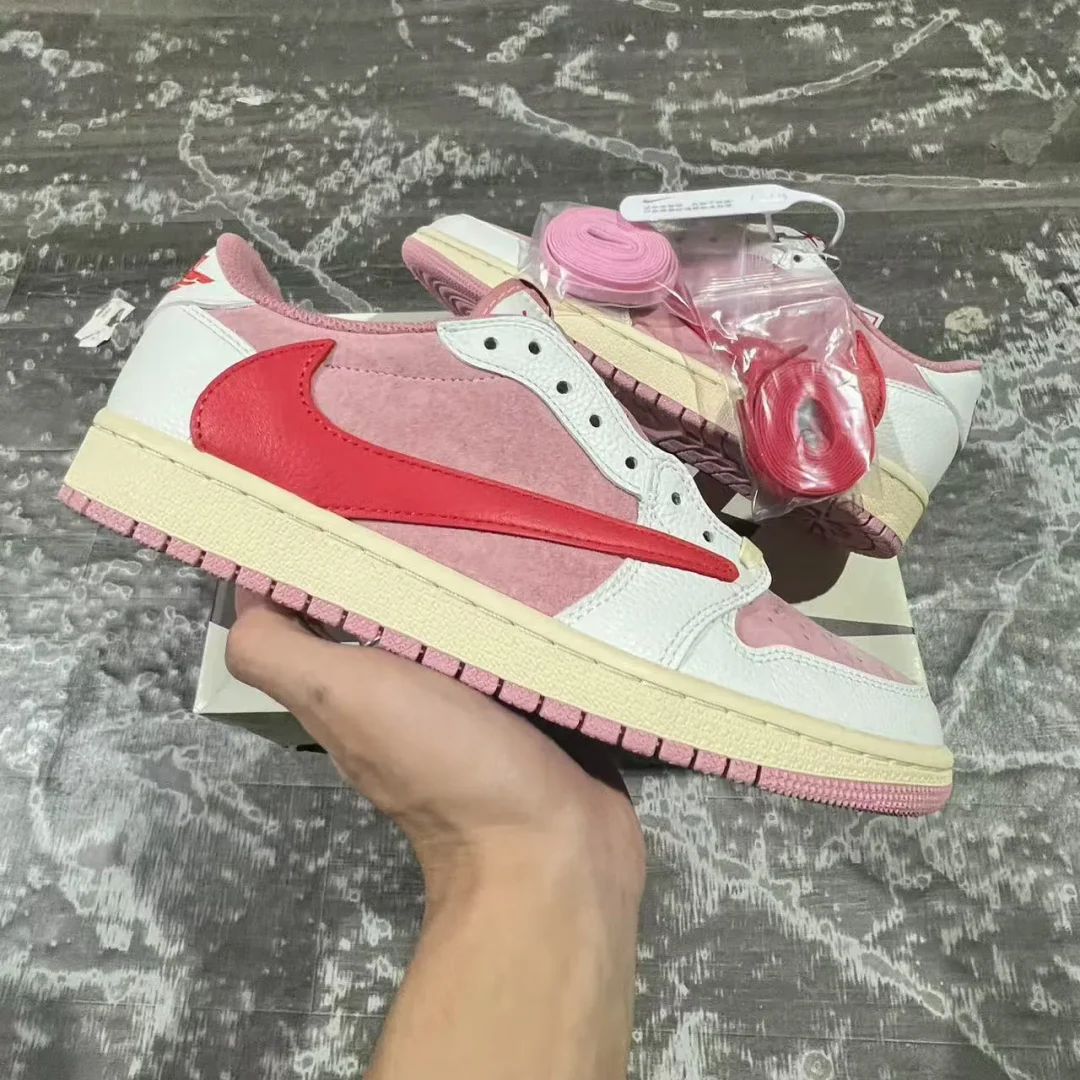 Travis Scott x AJ 1 Low OG Shy Pink Shoes Sneakers – nk0004567 - Image 4