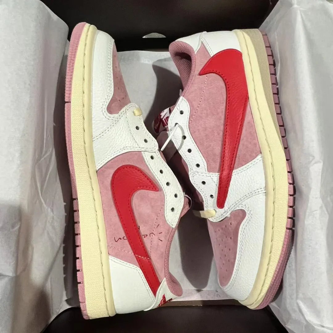 Travis Scott x AJ 1 Low OG Shy Pink Shoes Sneakers – nk0004567 - Image 7