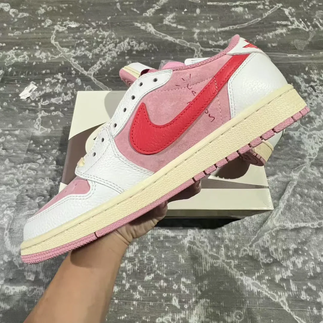 Travis Scott x AJ 1 Low OG Shy Pink Shoes Sneakers – nk0004567 - Image 6