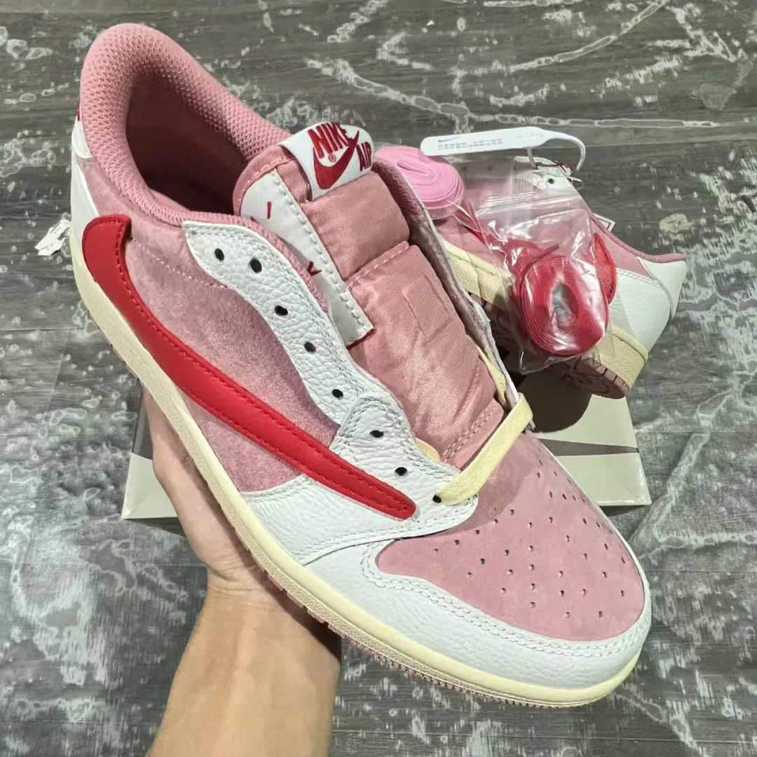 Travis Scott x AJ 1 Low OG Shy Pink Shoes Sneakers – nk0004567 - Image 10