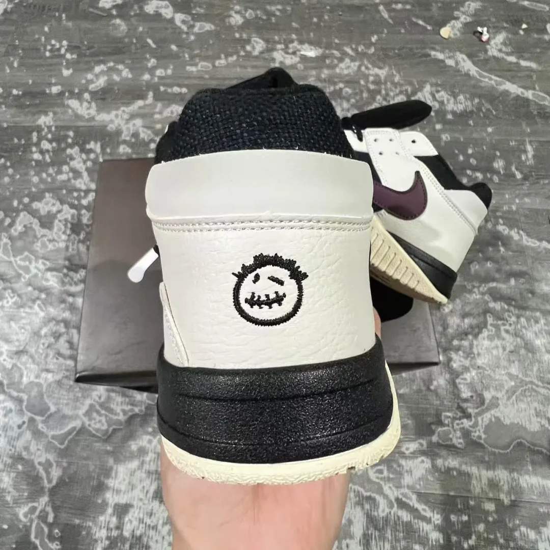 Travis Scott x Jumpman Jack Black White Burgundy Shoes Sneakers – nk0004565 - Image 7