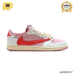 Travis Scott x AJ 1 Low OG Shy Pink Shoes Sneakers – nk0004567