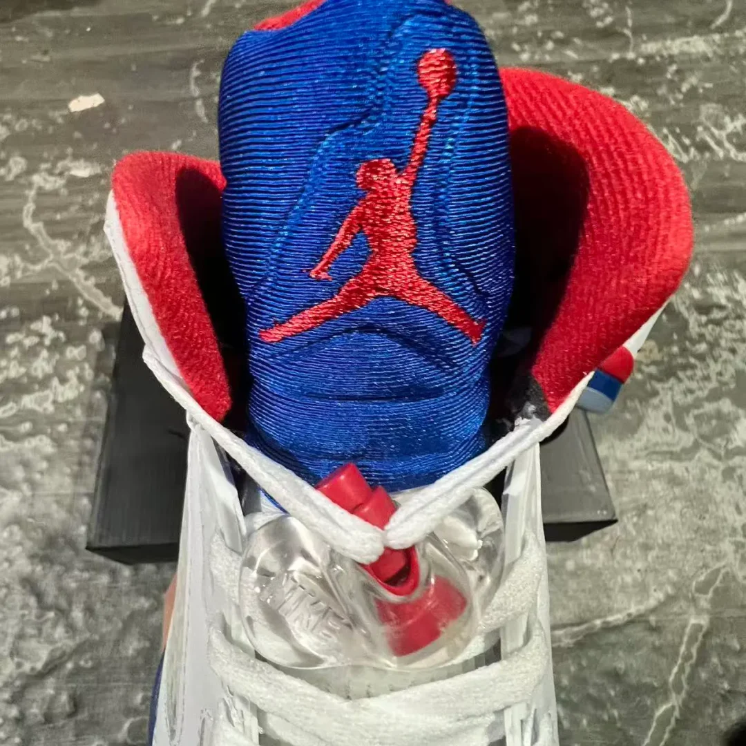 AJ 5 White Blue Red Shoes Sneaker - nk0004574 - Image 6