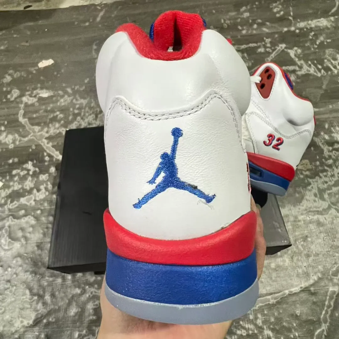AJ 5 White Blue Red Shoes Sneaker - nk0004574 - Image 10