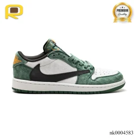 Travis Scott x AJ 1 Low OG SP Green Velvet Shoes Sneakers – nk0004583