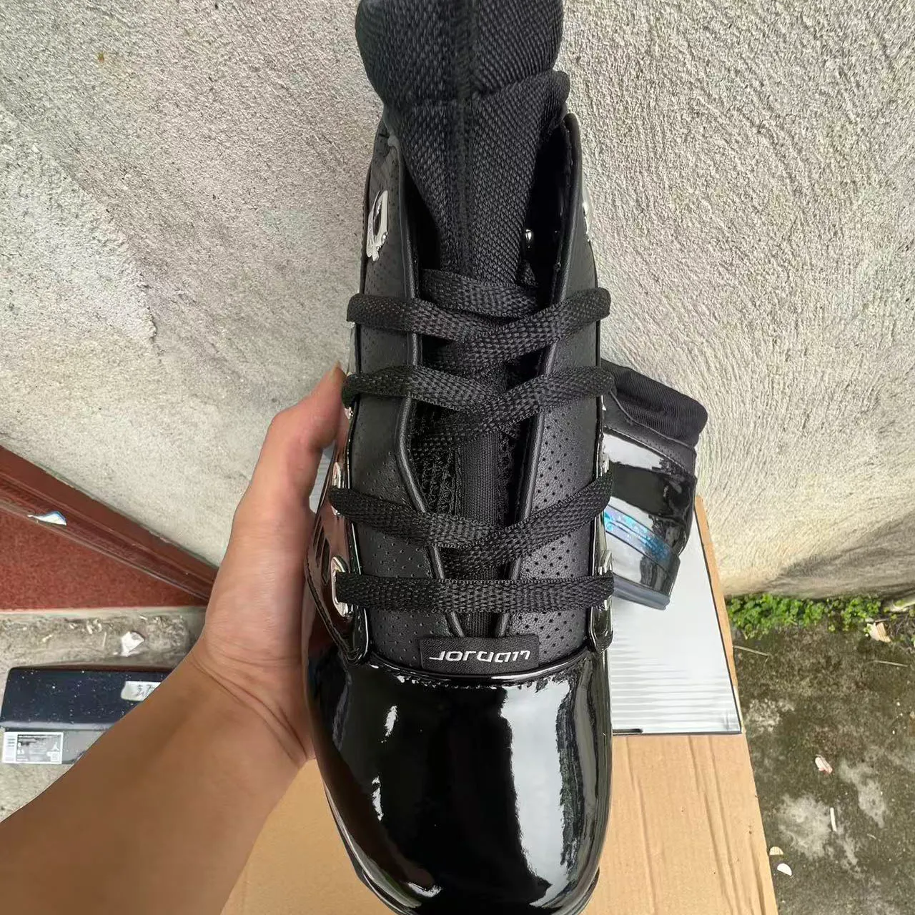 AJ 17 Low Black Patent Shoes Sneakers – nk0004597 - Image 10