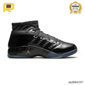 AJ 17 Low Black Patent Shoes Sneakers – nk0004597