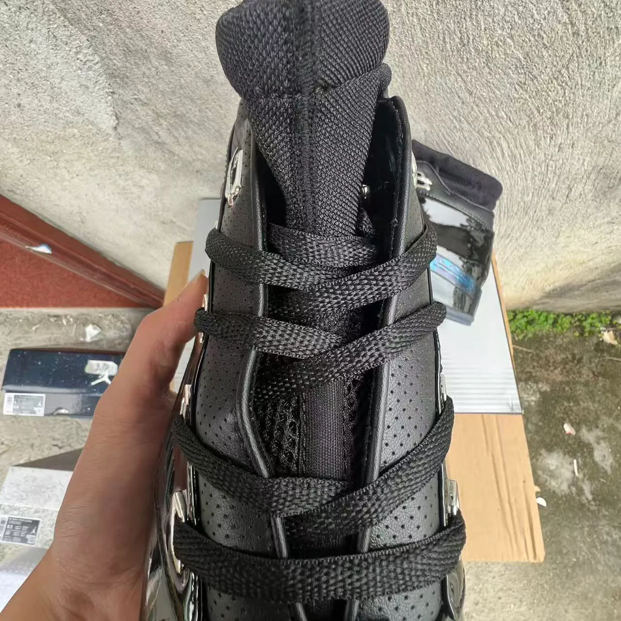 AJ 17 Low Black Patent Shoes Sneakers – nk0004597 - Image 9