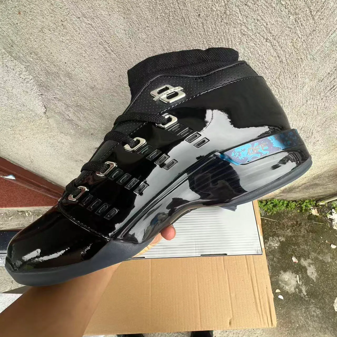 AJ 17 Low Black Patent Shoes Sneakers – nk0004597 - Image 8