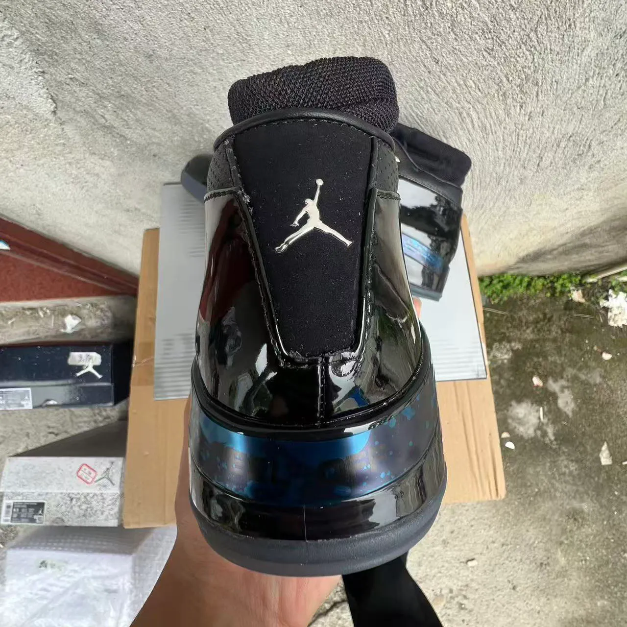 AJ 17 Low Black Patent Shoes Sneakers – nk0004597 - Image 6