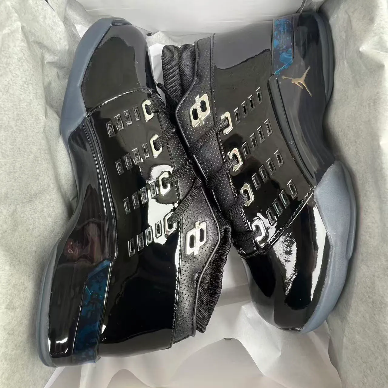 AJ 17 Low Black Patent Shoes Sneakers – nk0004597 - Image 5