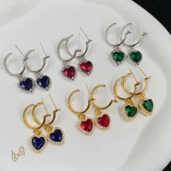Alternative view of CH Vine Heart Drop Earrings - CH0156