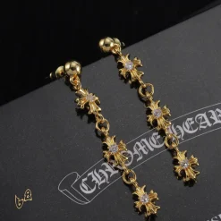 CH Cross Flower Charm Earrings - CH0159