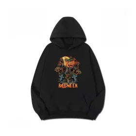 Halloween Graphic Printed Hoodie - HLW0016