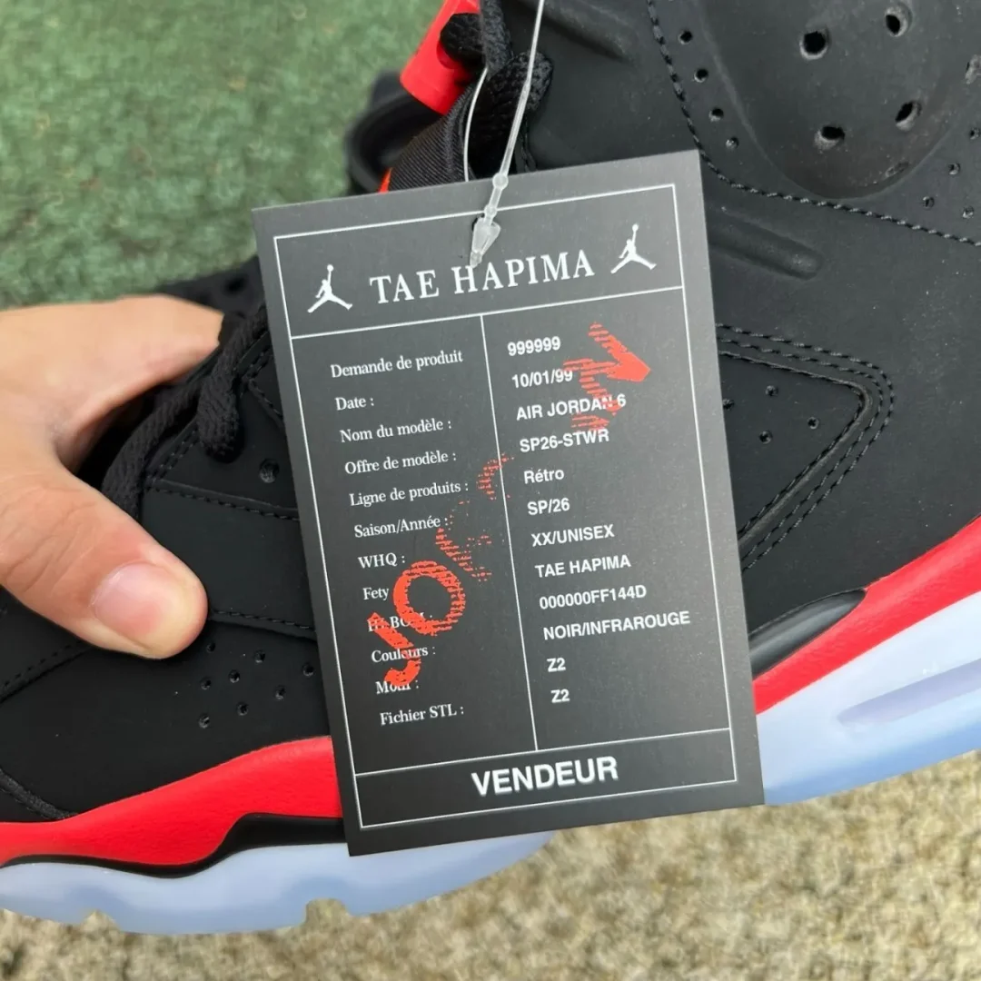AJ 6 Reverse Infrared Shoes Sneaker - nk0004458 - Image 15