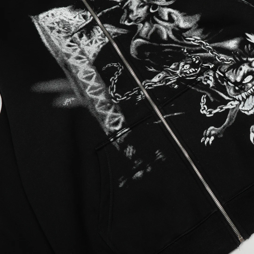 Travis Scott Graphic Print Hoodie Zip - TS0018 - Image 11