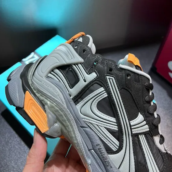 BLCG Runner Worn-Out Black Orange Fluo Shoes Sneakers - bl0000032 - Image 10