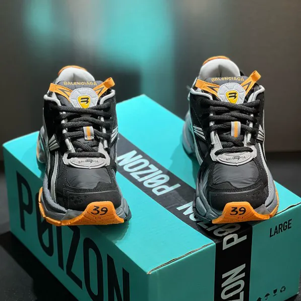 BLCG Runner Worn-Out Black Orange Fluo Shoes Sneakers - bl0000032 - Image 7