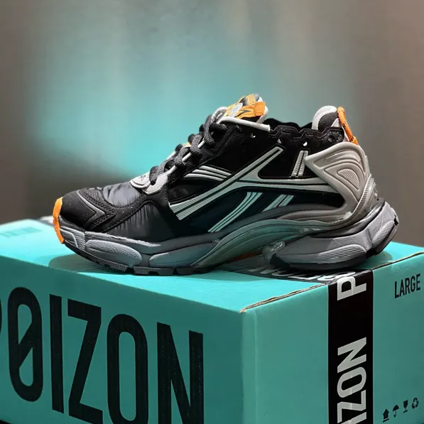 BLCG Runner Worn-Out Black Orange Fluo Shoes Sneakers - bl0000032 - Image 4