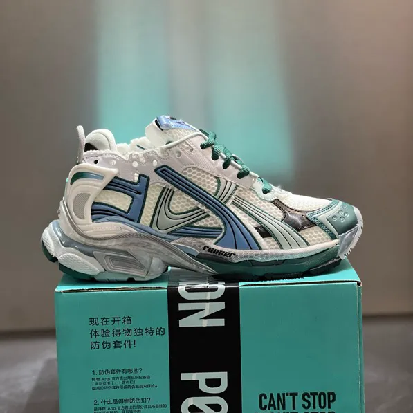 BLCG Runner White Teal Green Blue Shoes Sneakers - bl0000034 - Image 3