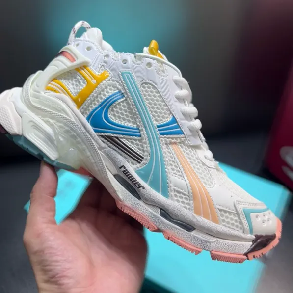 BLCG Runner Worn-Out White Blue PinkShoes Sneakers - bl0000035 - Image 9