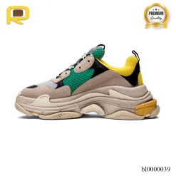 Alternative view of BLCG Triple S Trainer Yellow Green Shoes Sneakers - bl0000039