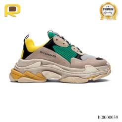 BLCG Triple S Trainer Yellow Green Shoes Sneakers - bl0000039