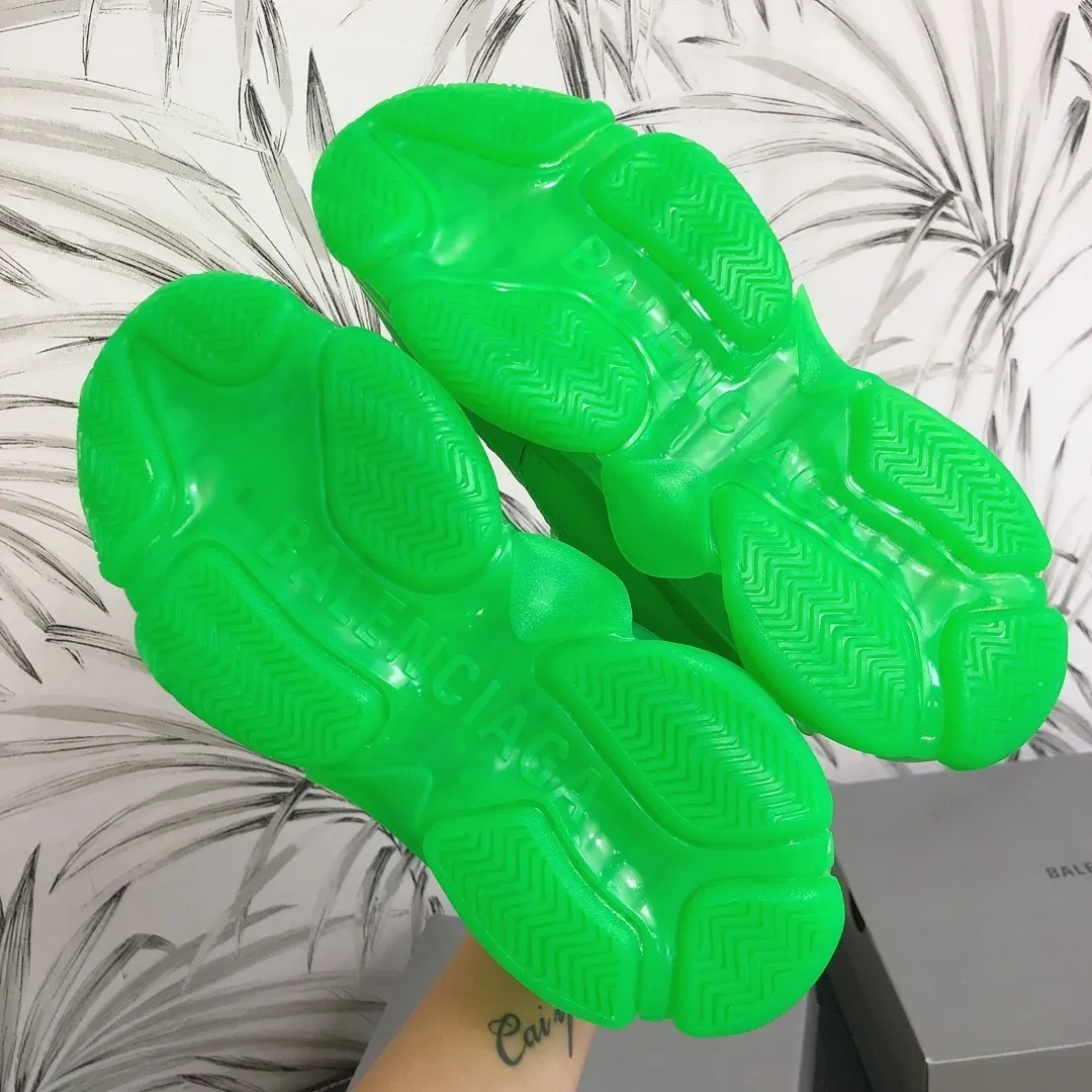 BLCG Triple S Clear Sole Neon Green Shoes Sneakers - bl0000040 - Image 5