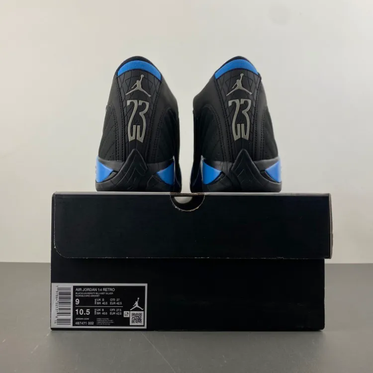 AJ 14 Black University Blue Shoes Sneakers – nk0004488 - Image 7