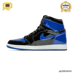 Alternative view of AJ 1 High OG Patent Royal Blue Shoes Sneakers – nk0004694