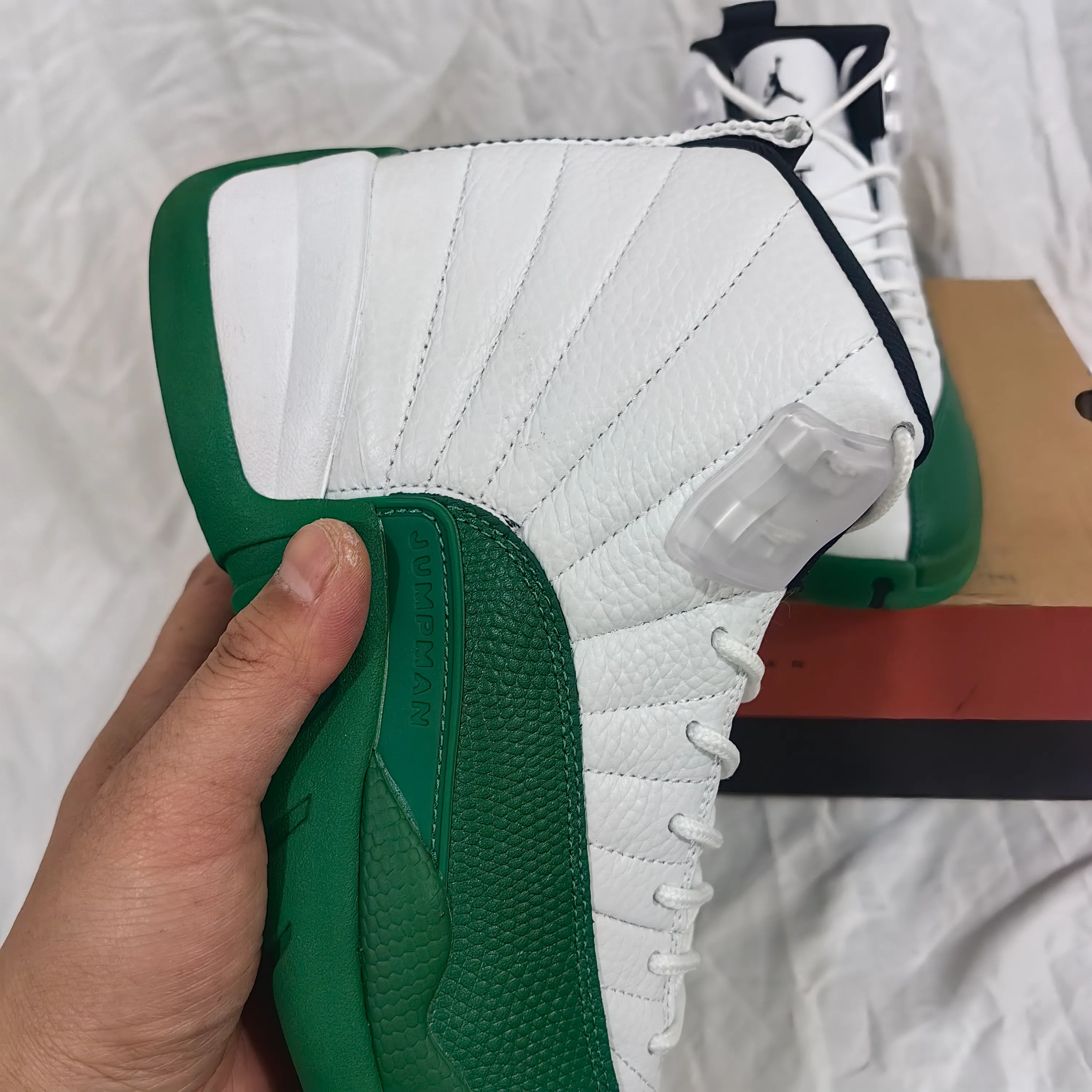AJ 12 Bucks White Green Shoes Sneakers - nk0004699 - Image 15
