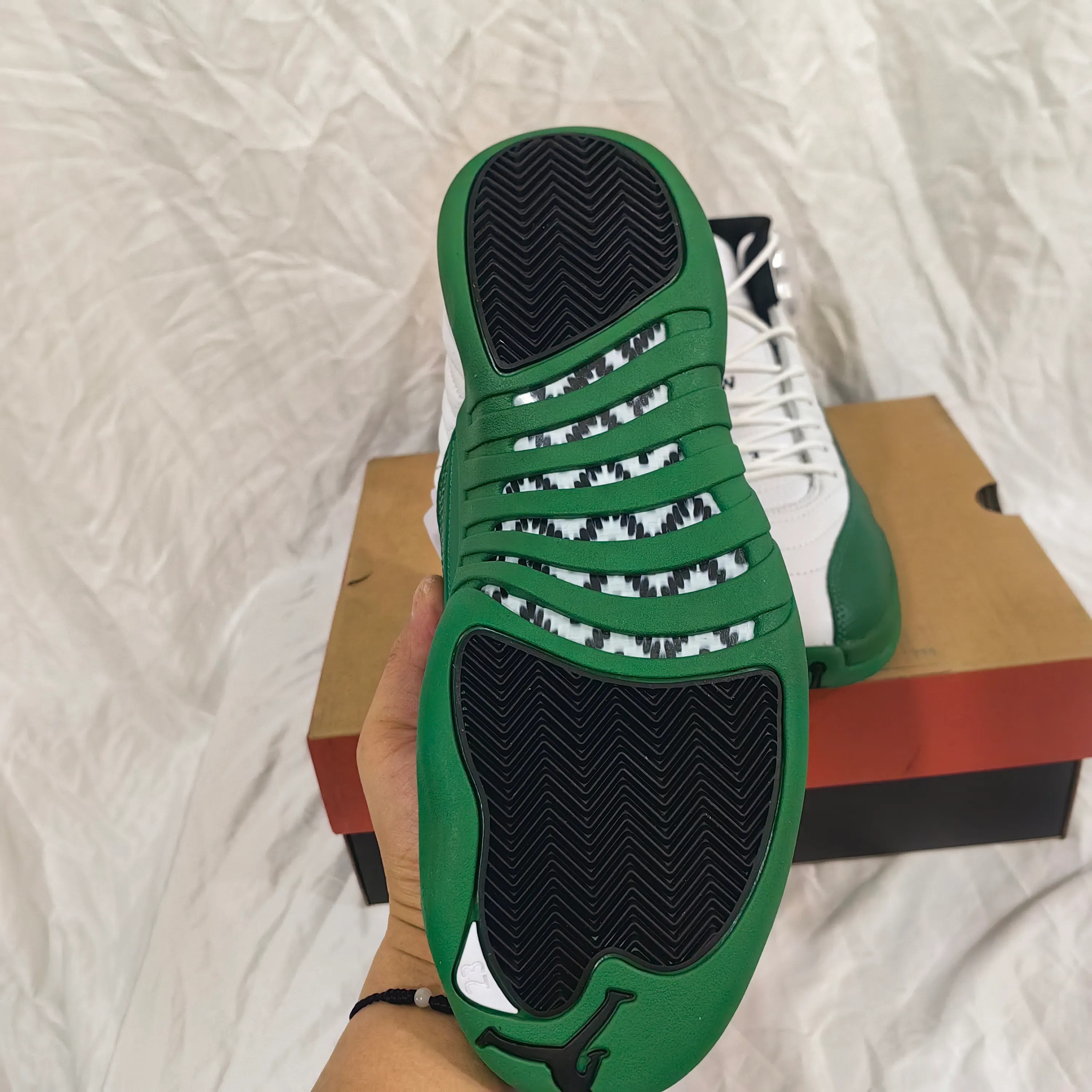 AJ 12 Bucks White Green Shoes Sneakers - nk0004699 - Image 18