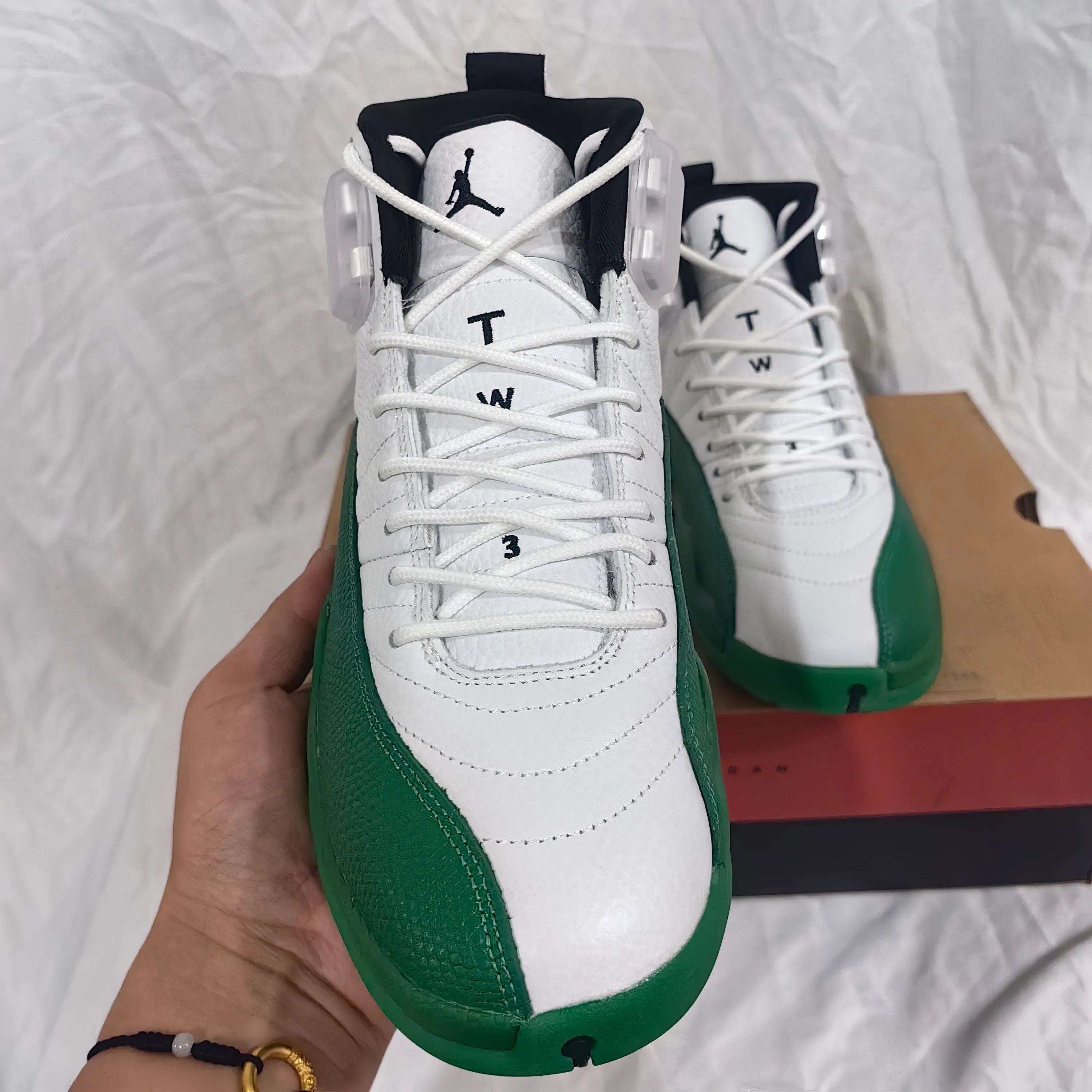 AJ 12 Bucks White Green Shoes Sneakers - nk0004699 - Image 20