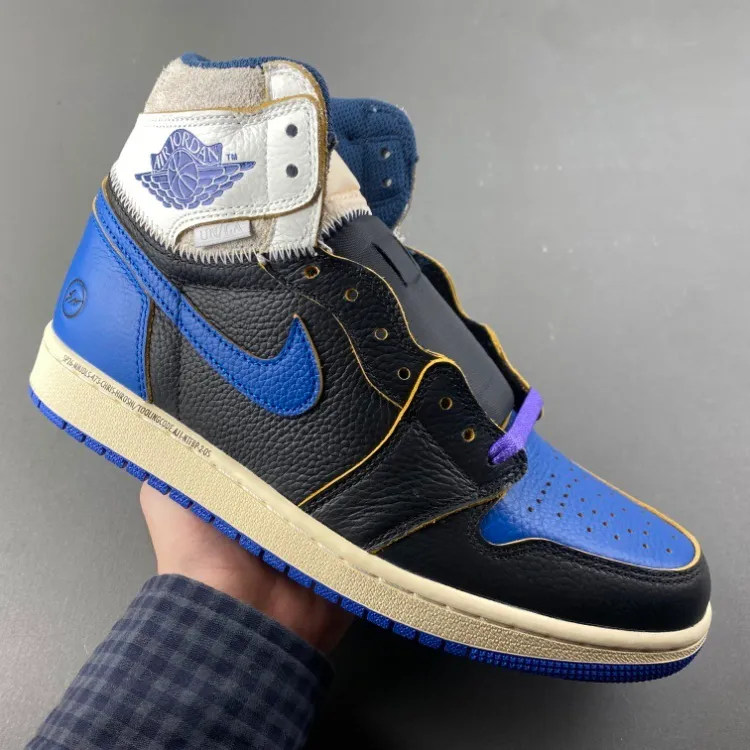 Fragment x Union LA x AJ 1 High OG Sport Royal Shoes Sneakers – nk0004748 - Image 9