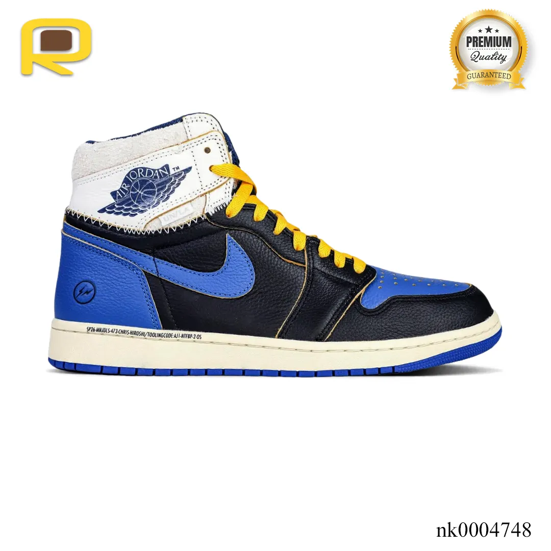 Fragment x Union LA x AJ 1 High OG Sport Royal Shoes Sneakers – nk0004748