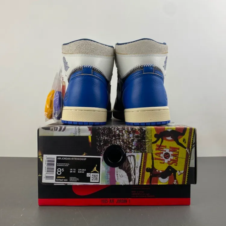 Fragment x Union LA x AJ 1 High OG Sport Royal Shoes Sneakers – nk0004748 - Image 6