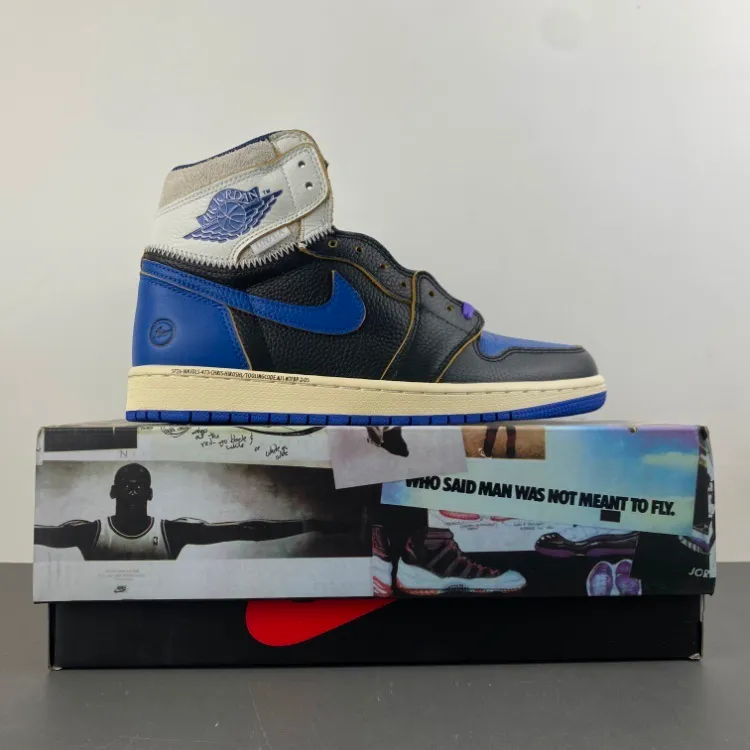 Fragment x Union LA x AJ 1 High OG Sport Royal Shoes Sneakers – nk0004748 - Image 3