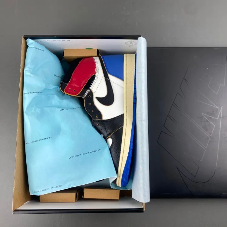 Fragment x Union LA x AJ 1 High OG Varsity Red Shoes Sneakers – nk0004749 - Image 14